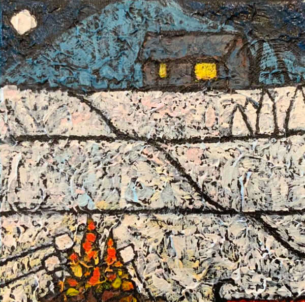 Marshmallow Moon 8”x8”