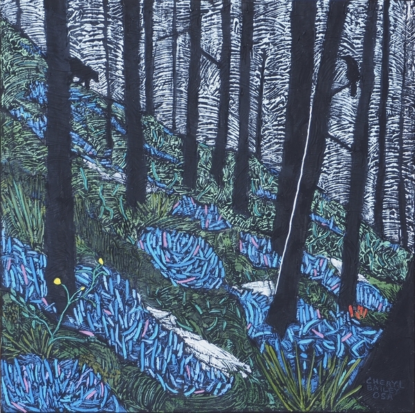 Woodland Renaissance 20”x20” acrylic on canvas