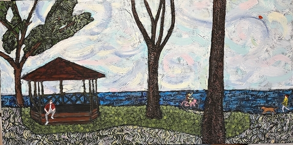 A Walk in the Park 24"x48" Acrylic on canvas