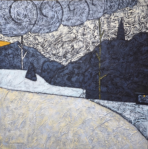 Winter in the Meadow  30"x30" Acrylic on canvas